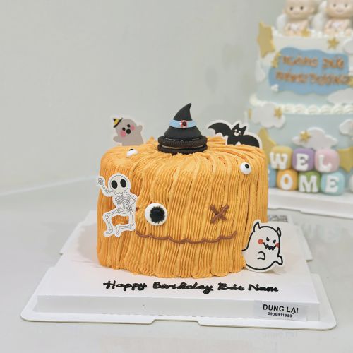 Bánh halloween cam sz 16 - Bánh Halloween