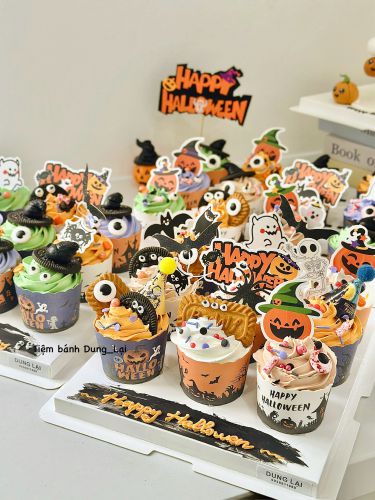 Cupcake halloween tạo hình - Bánh Halloween