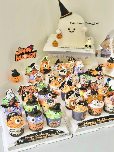 Set cupcake 6c halloween - Bánh Halloween