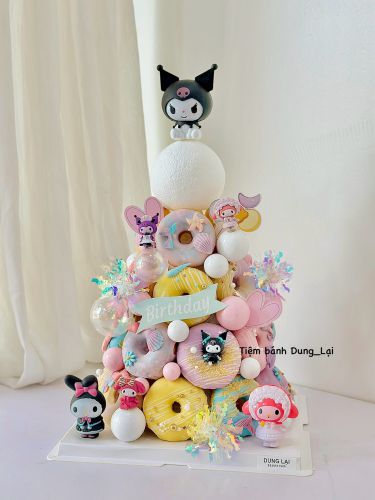 Tháp bánh donut kuromi 