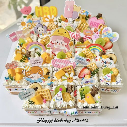 Set 28 bánh bé trai bé gái - Bánh chữ nhật