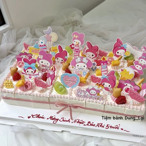 Bánh cắt 40m trang trí Melody - Bé gái