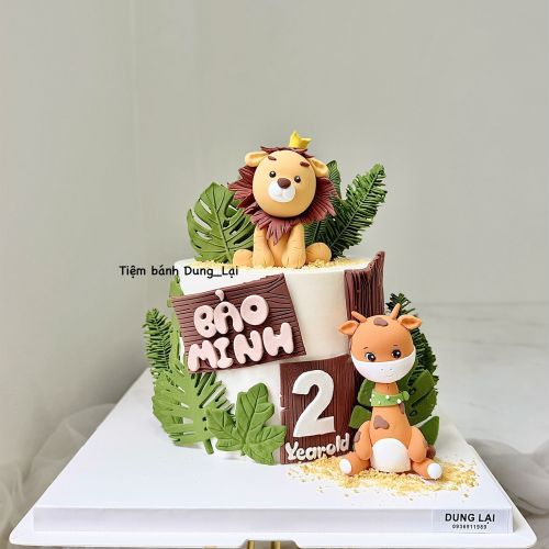 Bánh bé trai sư tử safari sz 16 1/2 - Bé trai