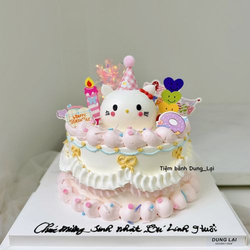 Bánh hello kitty sz 18 - Bé gái